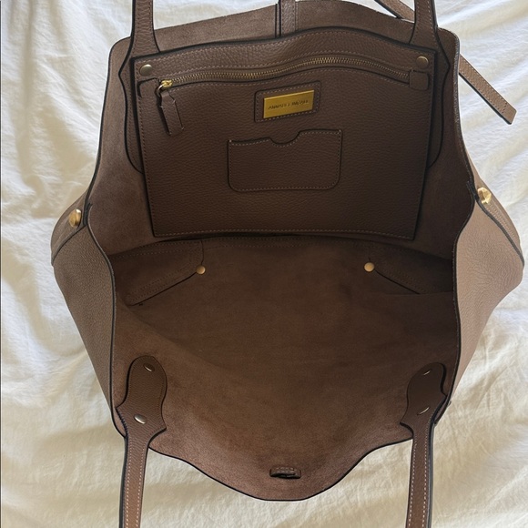 Annabel Ingall Leather Tote, Color Zinc - Picture 2 of 4